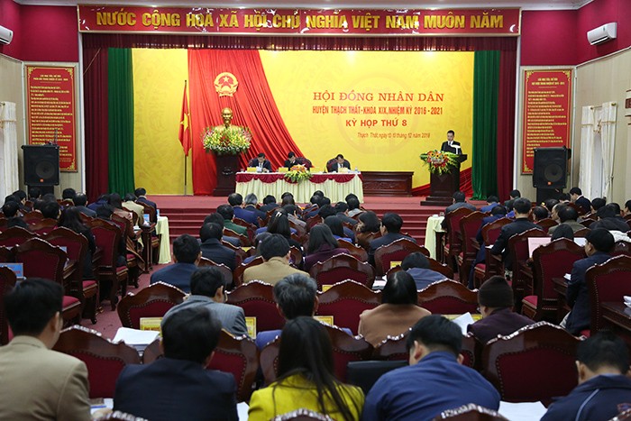 Hội đồng nhân dân huyện Thạch Thất khai mạc kỳ họp thứ tám