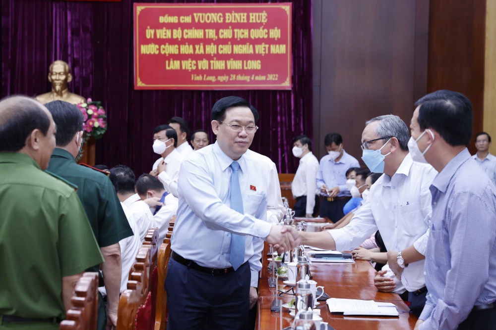 Chủ tịch Quốc hội Vương Đình Huệ thăm và làm việc tại tỉnh Vĩnh Long