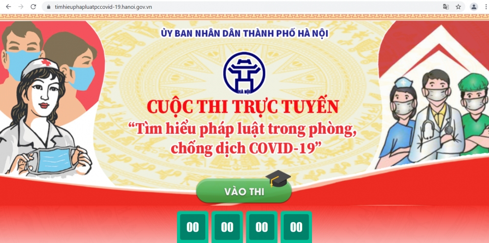 Hà Nội: Hơn 1 triệu người dân tham gia thi tìm hiểu pháp luật về phòng, chống Covid-19