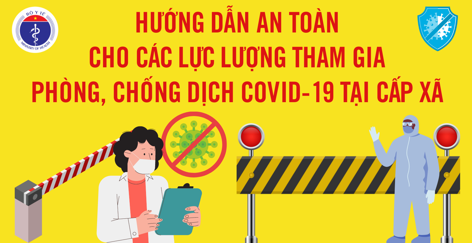 [Infographic] Hướng dẫn an toàn cho các lực lượng tham gia phòng, chống dịch Covid-19 tại cấp xã