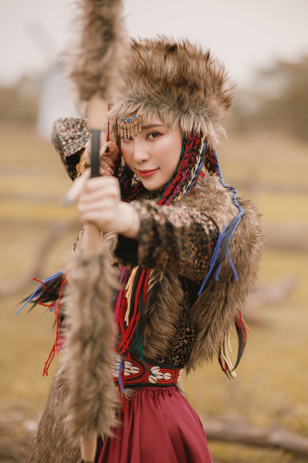 Quỳnh Nga hoá mỹ nhân Mông Cổ trên thảo nguyên