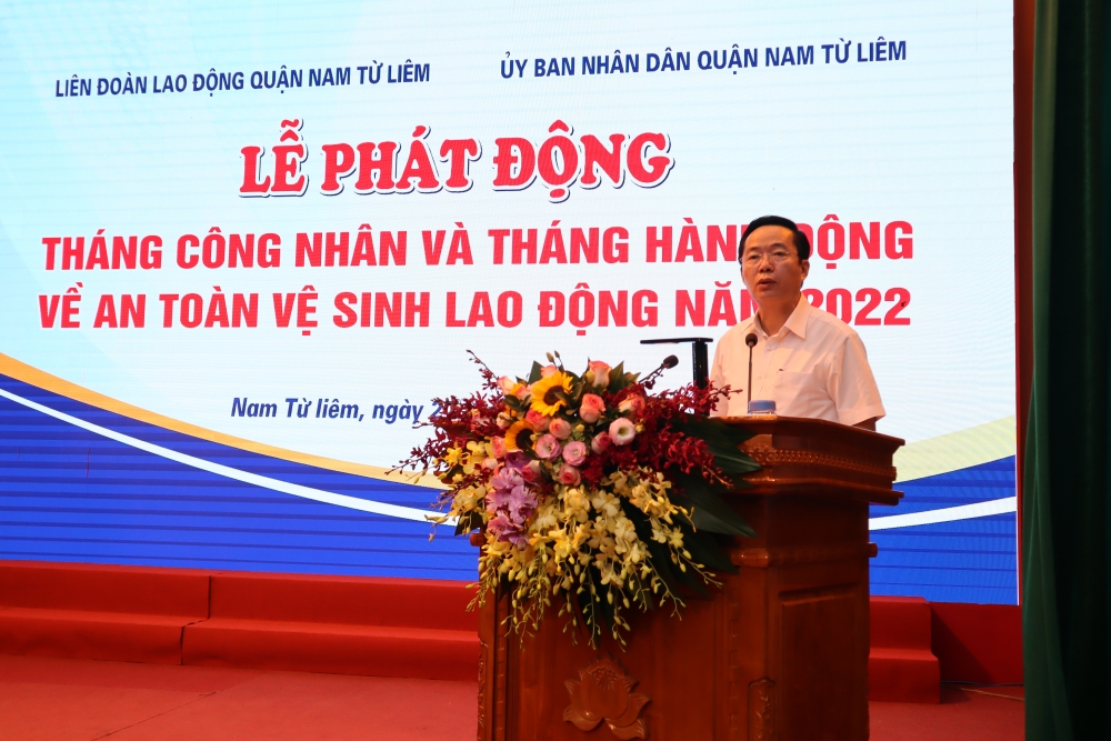 Quận Nam Từ Liêm phát động Tháng Công nhân, Tháng hành động về An toàn, vệ sinh lao động năm 2022