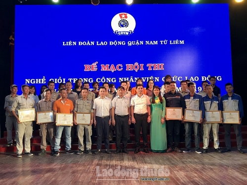 72 thí sinh tham dự Hội thi nghề giỏi trong CNVCLĐ quận Nam Từ Liêm năm 2019