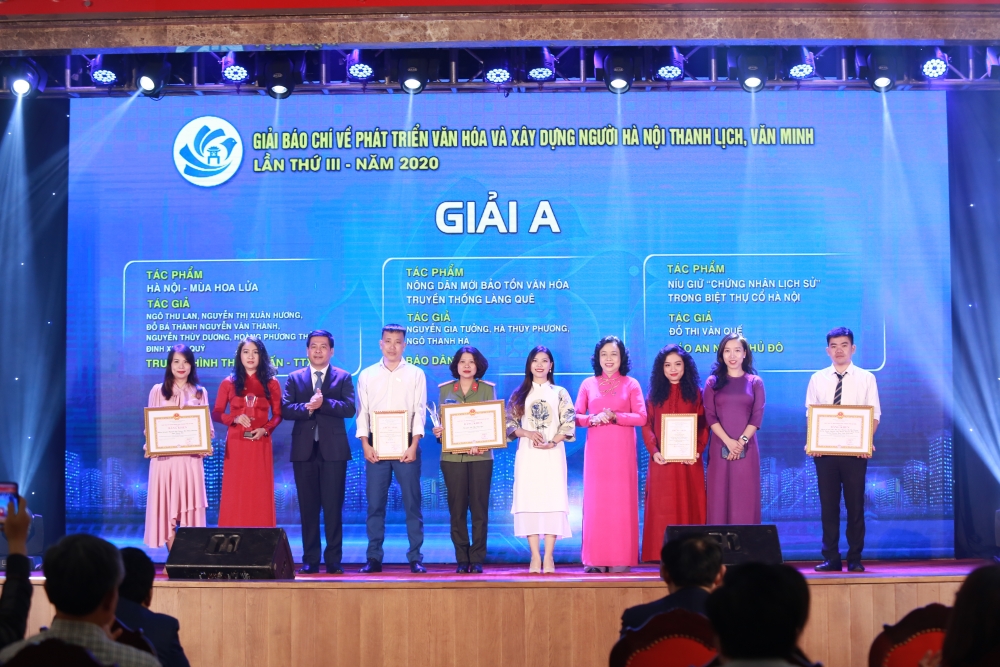 Hà Nội: Trao hai giải báo chí về xây dựng Đảng và phát triển văn hóa lần thứ III-2020