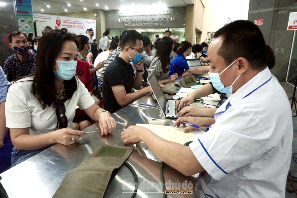 Hơn 600 công nhân, viên chức, lao động Thủ đô tham gia hiến máu tình nguyện