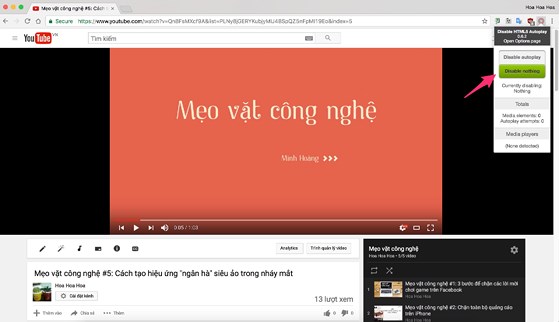 3 cách tắt tính năng tự động phát video 3 cach tat tinh nang tu dong phat video