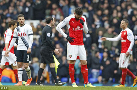 Giấc mơ vô địch ngày càng xa với Arsenal