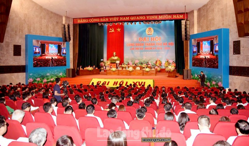 Ngày làm việc thứ nhất Đại hội XVI Công đoàn Thành phố Hà Nội, nhiệm kỳ 2018-2023