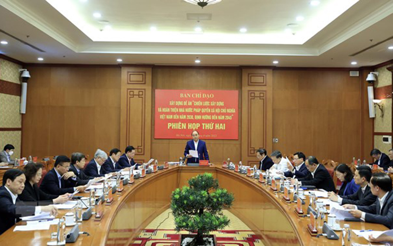 Chủ tịch nước chủ trì Phiên họp thứ hai Đề án chiến lược xây dựng Nhà nước pháp quyền