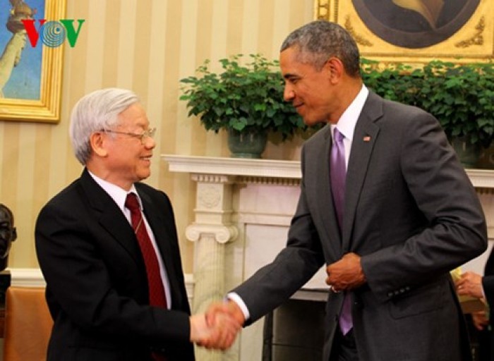 Tổng Bí thư Nguyễn Phú Trọng hội đàm với Tổng thống Mỹ Barack Obama