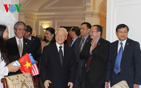 Tổng Bí thư Nguyễn Phú Trọng thăm Đại sứ quán Việt Nam ở Mỹ
