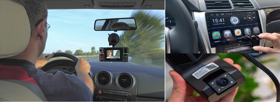 Lắp camera hành trình trên ôtô giúp lái xe dễ dàng ghi lại hành trình tham gia giao thông. Đồ họa: M.H