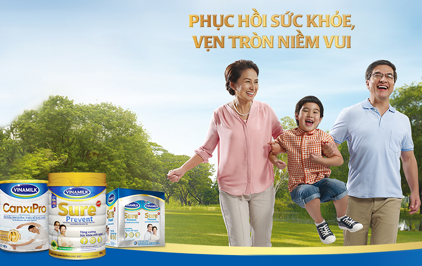 Vinamilk Sure Prevent Mới – Giải pháp dinh dưỡng đặc biệt cho người lớn tuổi