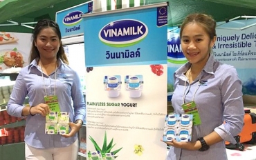 Sản phẩm sữa các loại của Vinamilk ra mắt người tiêu dùng Trung Quốc tại hội chợ nhập khẩu quốc tế Trung Quốc lần thứ nhất (CIIE 2018)
