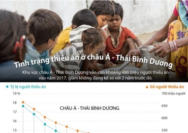 [Infographics] Tình trạng thiếu ăn ở châu Á-Thái Bình Dương