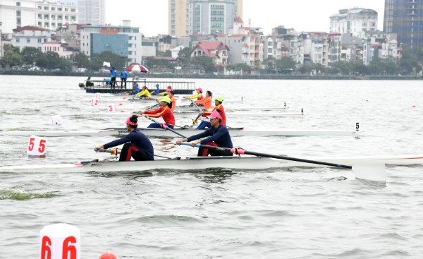 Đoàn Hà Nội bảo vệ thành công ngôi vị dẫn đầu môn Rowing