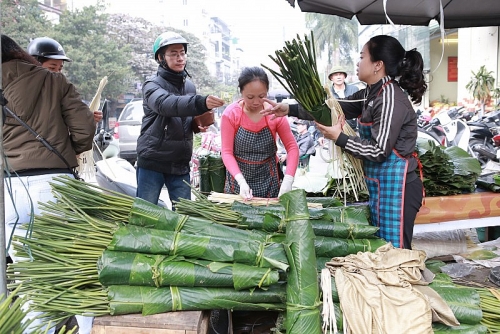 Chợ lá dong lâu đời nhất Hà Nội vắng khách ngày cận Tết