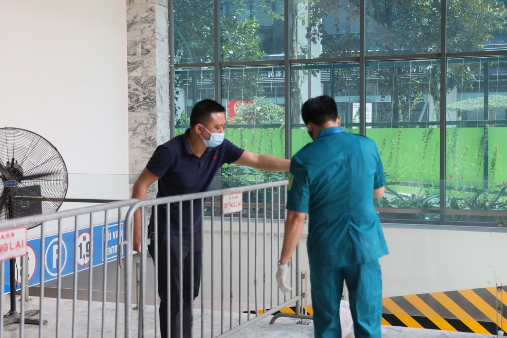 Phong tỏa tạm thời một tòa nhà ở quận Thanh Xuân do có ca nhiễm Covid-19