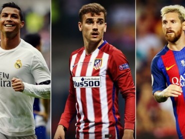 Cầu thủ xuất sắc nhất thế giới: Ronaldo, Messi hay Griezmann?