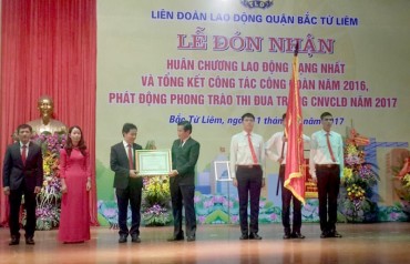 LĐLĐ quận Bắc Từ Liêm: Đón nhận Huân chương Lao động hạng Nhất