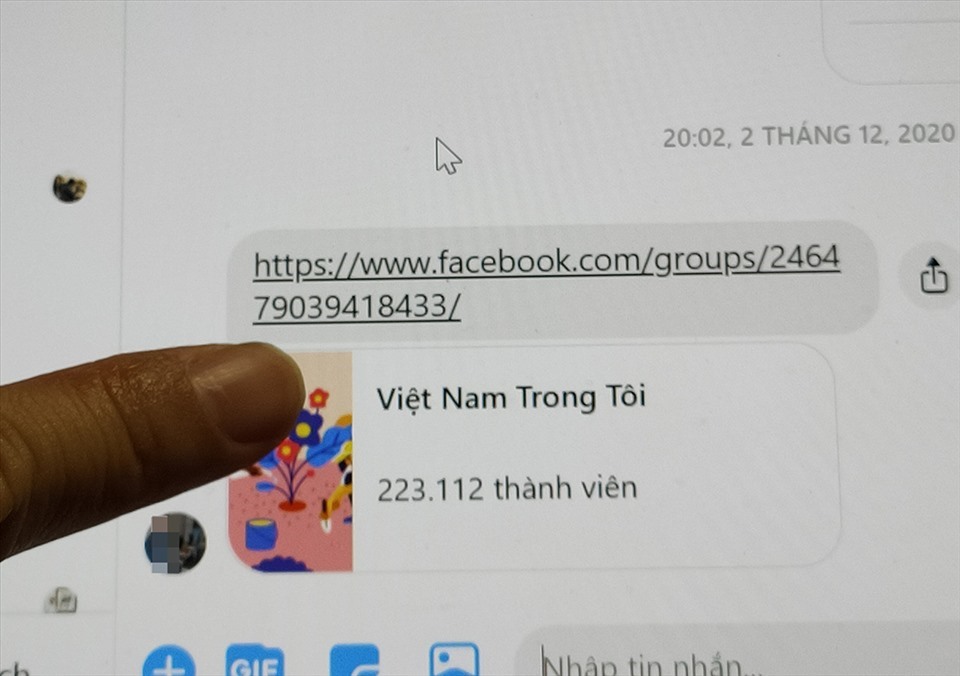 Lập trang Facebook thu thập thông tin người dùng để sử dụng cho việc lừa đảo. Ảnh chụp màn hình: Thế Lâm.