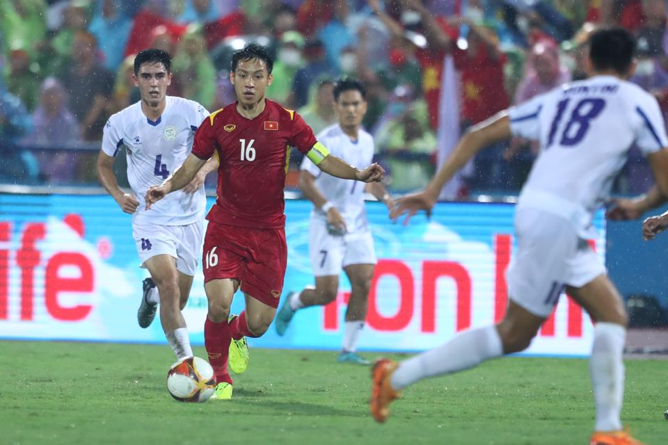 Kết th&uacute;c 45 ph&uacute;t đầu ti&ecirc;n, U23 Việt Nam v&agrave; U23 Philippines cầm ho&agrave; nhau với tỷ số 0-0.
