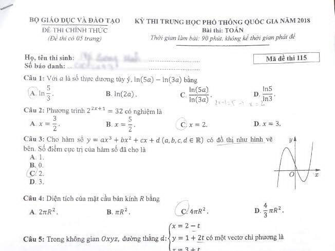 Đề toán: Sẽ không còn tình trạng "mưa điểm 10" như năm 2017