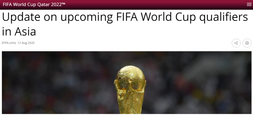 FIFA và AFC thống nhất lùi vòng loại World Cup 2022 sang năm 2021