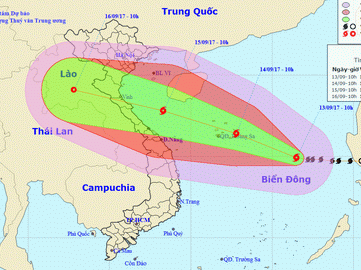 Siêu bão số 10 mạnh chưa từng có chuyển hướng đe dọa miền Trung