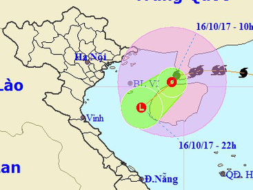 Bão số 11 đã suy yếu thành áp thấp nhiệt đới