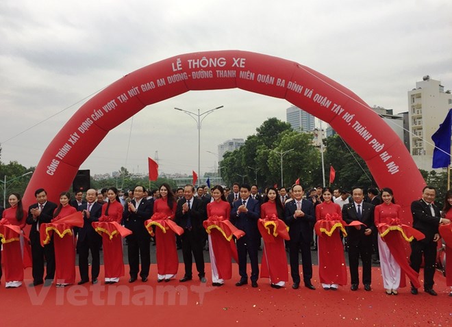 Hà Nội: Thông xe cầu vượt nút giao An Dương-Thanh Niên hơn 300 tỷ đồng