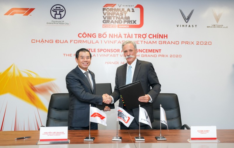 VinFast là nhà tài trợ chính của chặng đua công thức 1 Việt Nam