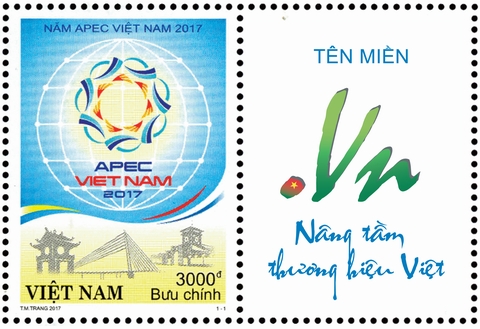 Tên miền ".VN" lên tem Bưu chính Việt Nam