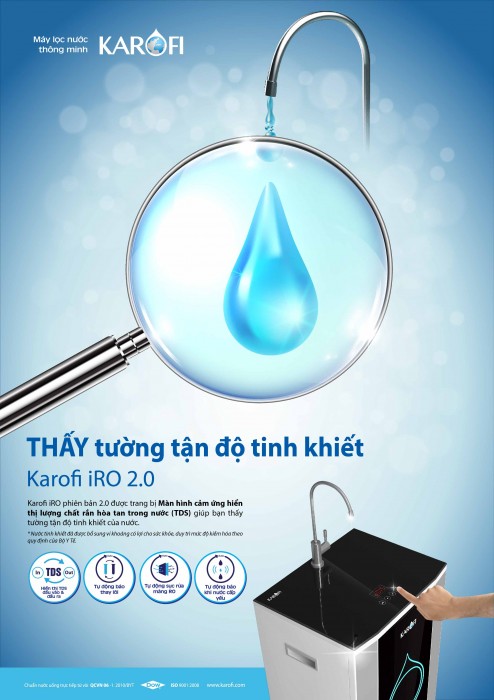 Karofi ra mắt sản phẩm máy lọc nước thông minh iRO 2.0