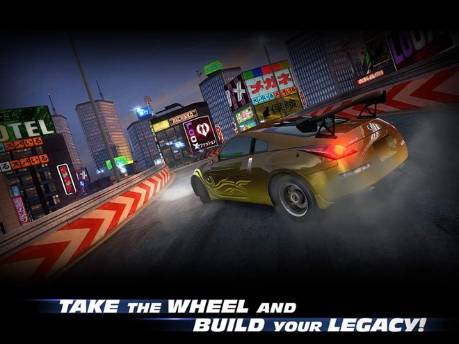 Fast & Furious: Legacy: Game đua xe mua bản quyền của serie phim Fast & Furious. Trong game, người chơi sẽ sát cánh cùng Tej, Roman, Letty và các thành viên khác làm náo loạn đường phố. Fast & Furious: Legacy có đồ họa đẹp mắt cùng dàn siêu xe hoành tráng, người chơi có thể “độ” xe nhằm tăng công suất cho chiếc xe của mình. Game phát hành miễn phí trên cả iOS và Android.
