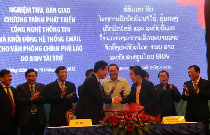 BIDV hỗ trợ phát triển hệ thống Công nghệ thông tin cho Văn phòng Chính phủ Lào