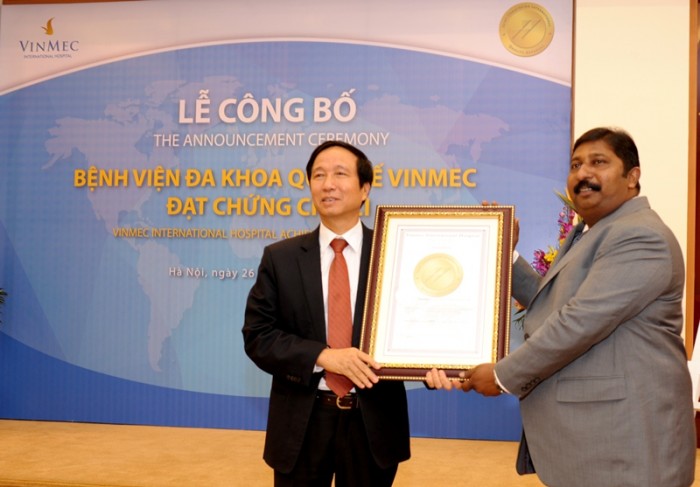 BV Vinmec được công nhận chuẩn chất lượng quốc tế JCI