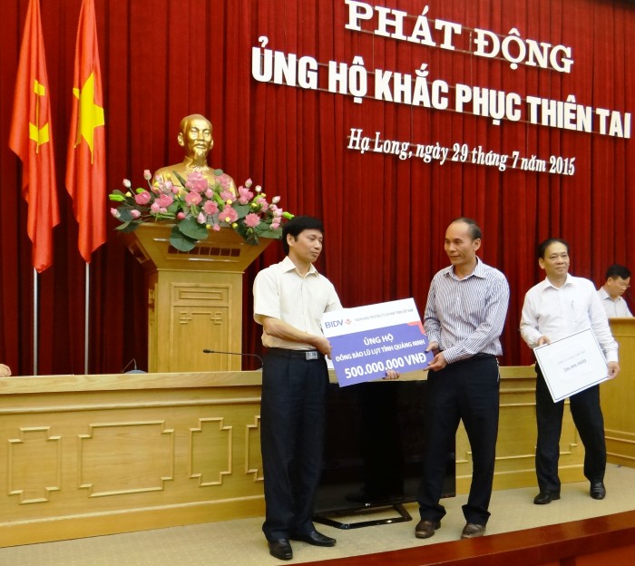 BIDV hỗ trợ 500 triệu đồng cho các gia đình nạn nhân tỉnh Quảng Ninh