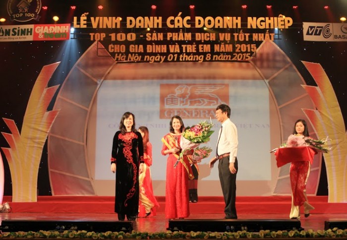 Generali Việt Nam vào Top 100 sản phẩm, dịch vụ tốt nhất cho gia đình