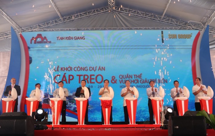 Sun Group khởi công dự án cáp treo, khu vui chơi giải trí tại Phú Quốc