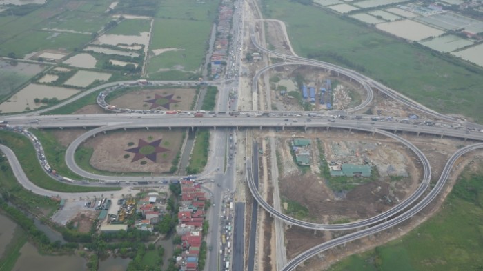 Thông xe nút giao hoàn chỉnh cầu Thanh Trì với Quốc lộ 5