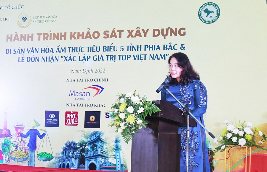 Bà Lê Thị Nga - Phó giám đốc Công ty Masan Consumer phát biểu tại sự kiện
