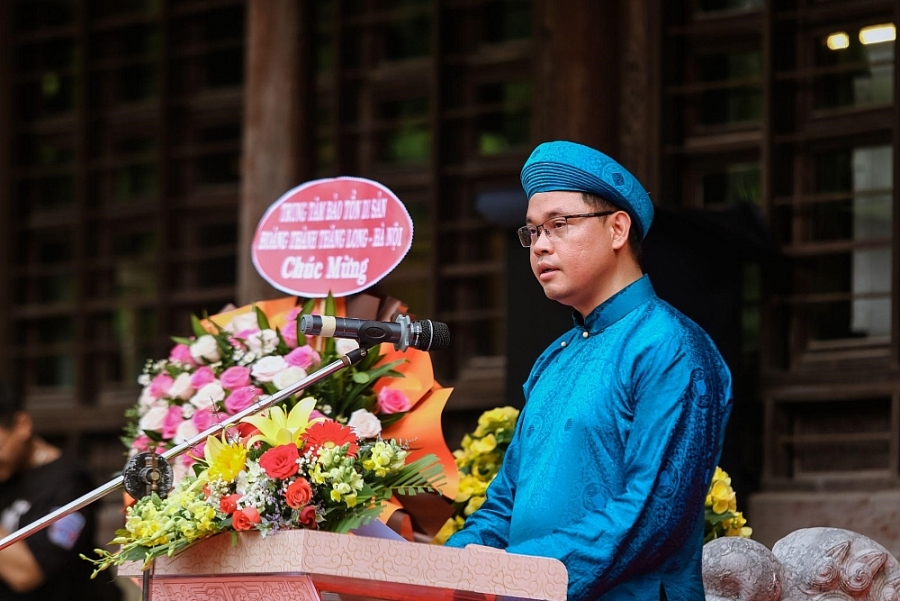 Ông Đinh Chí Hiếu, Phó TGĐ Tập đoàn Sunshine - TGĐ Tập đoàn Công nghệ Unicloud phát biểu tại buổi lễ