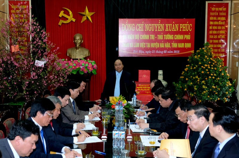 Thủ tướng thăm và làm việc tại huyện Hải Hậu, Nam Định