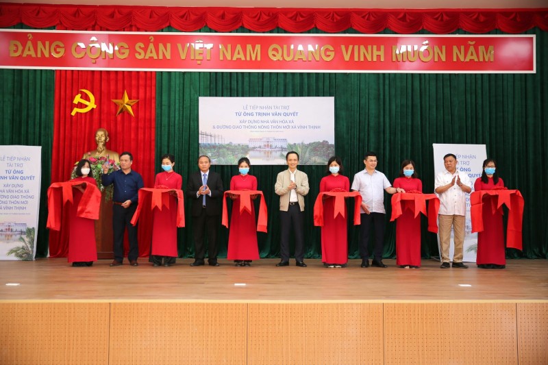 Ông Trịnh Văn Quyết tài trợ xây hội trường – nhà văn hóa trên quê hương