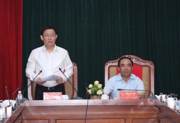 Phó Thủ tướng Vương Đình Huệ làm việc tại Tuyên Quang