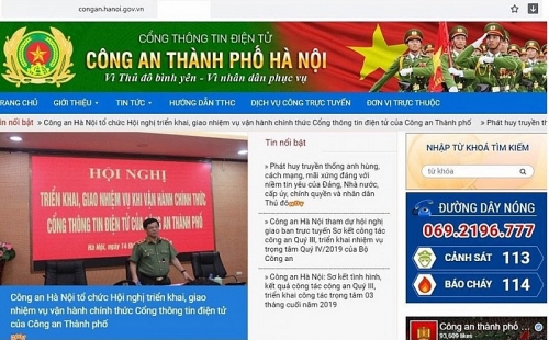 Cổng thông tin điện tử Công an thành phố Hà Nội chính thức vận hành