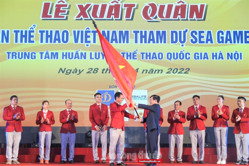 Ảnh: Lễ xuất quân Đoàn thể thao Việt Nam tham dự SEA Games 31