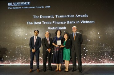 VietinBank nhận “cú đúp” giải thưởng uy tín từ tổ chức quốc tế