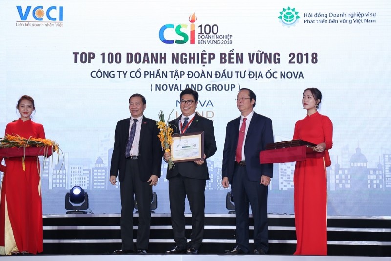 Novaland lọt top 100 doanh nghiệp bền vững năm 2018